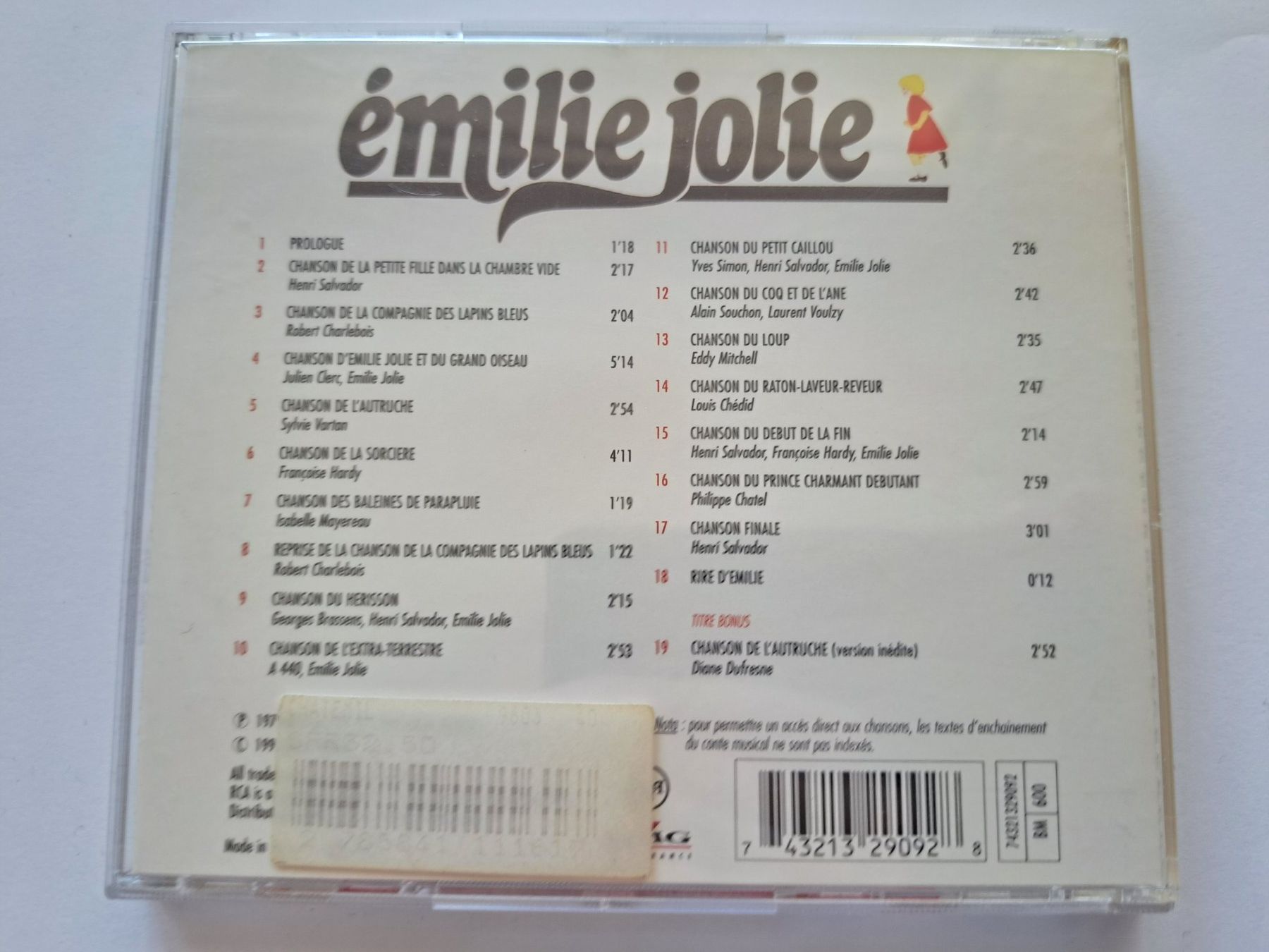 CD: Cd Emilie Jolie - Un conte musical – Usato da Pully venduto da bro_n52j 1