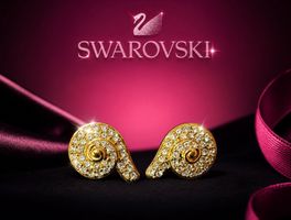Swarovski Ohrringe neu und original, 18k vergoldet