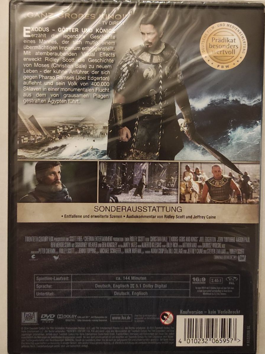 Tutti i DVDs: Exodus DVD von Ridley Scott - OVP – Nuovo e nell'imballaggio originale da Winterthur venduto da Blacknero 1