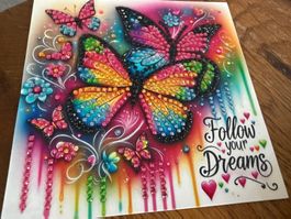 Karte-Grusskarte-Follow your Dreams-Freunde-Painting-Selfmad