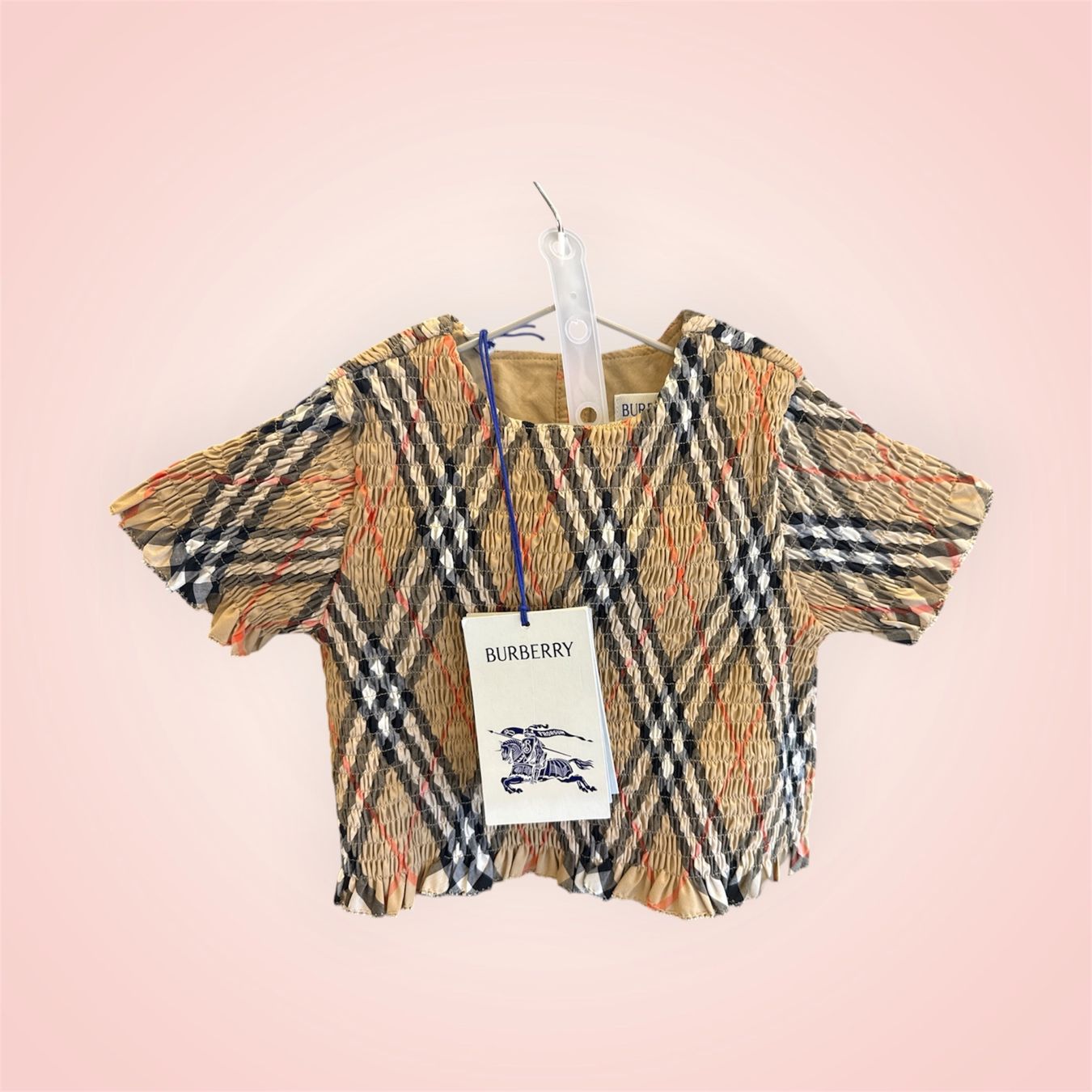 Burberry Camicette, T-shirt & Top: Burberry Kinder Bluse, Grösse 12M, kariert – Nuovo e nell'imballaggio originale da Lachen SZ venduto da HelvetiaLuxury 2