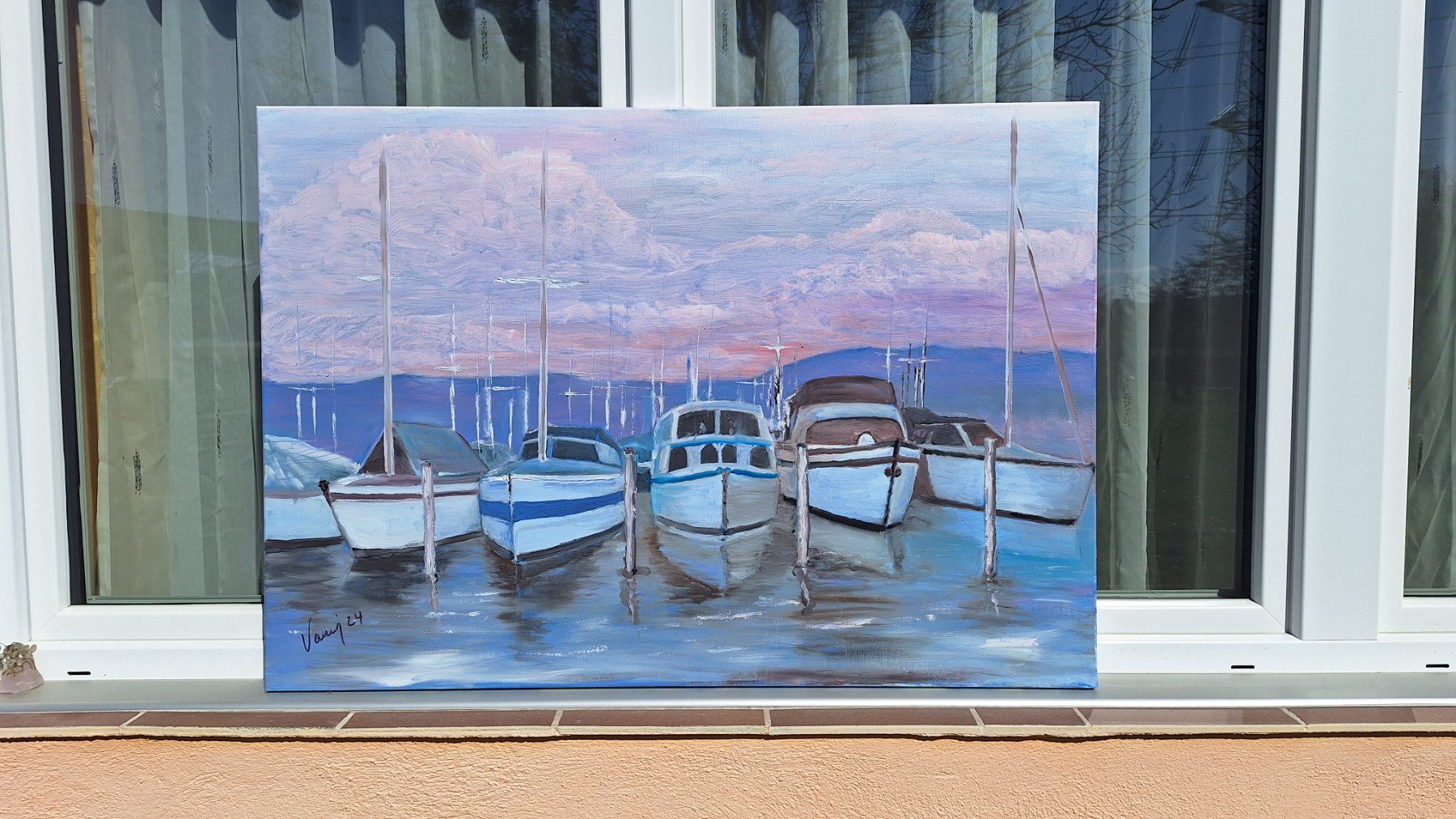 Dipinti: Oelfarbe auf Leinwand, 90X90 cm – Nuovo (secondo la descrizione) da Niedergösgen venduto da Vanni13