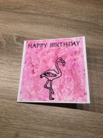 Handgemachte Geburtstagskarte Flamingo / Grusskarte sale