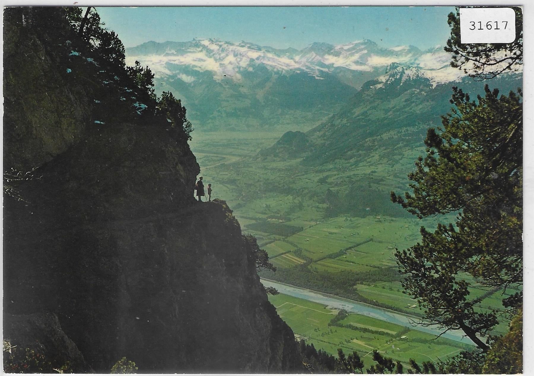 Cartoline postali: Fürstensteig, Rheintal FL – Usato da Ettingen venduto da Kartenplanet