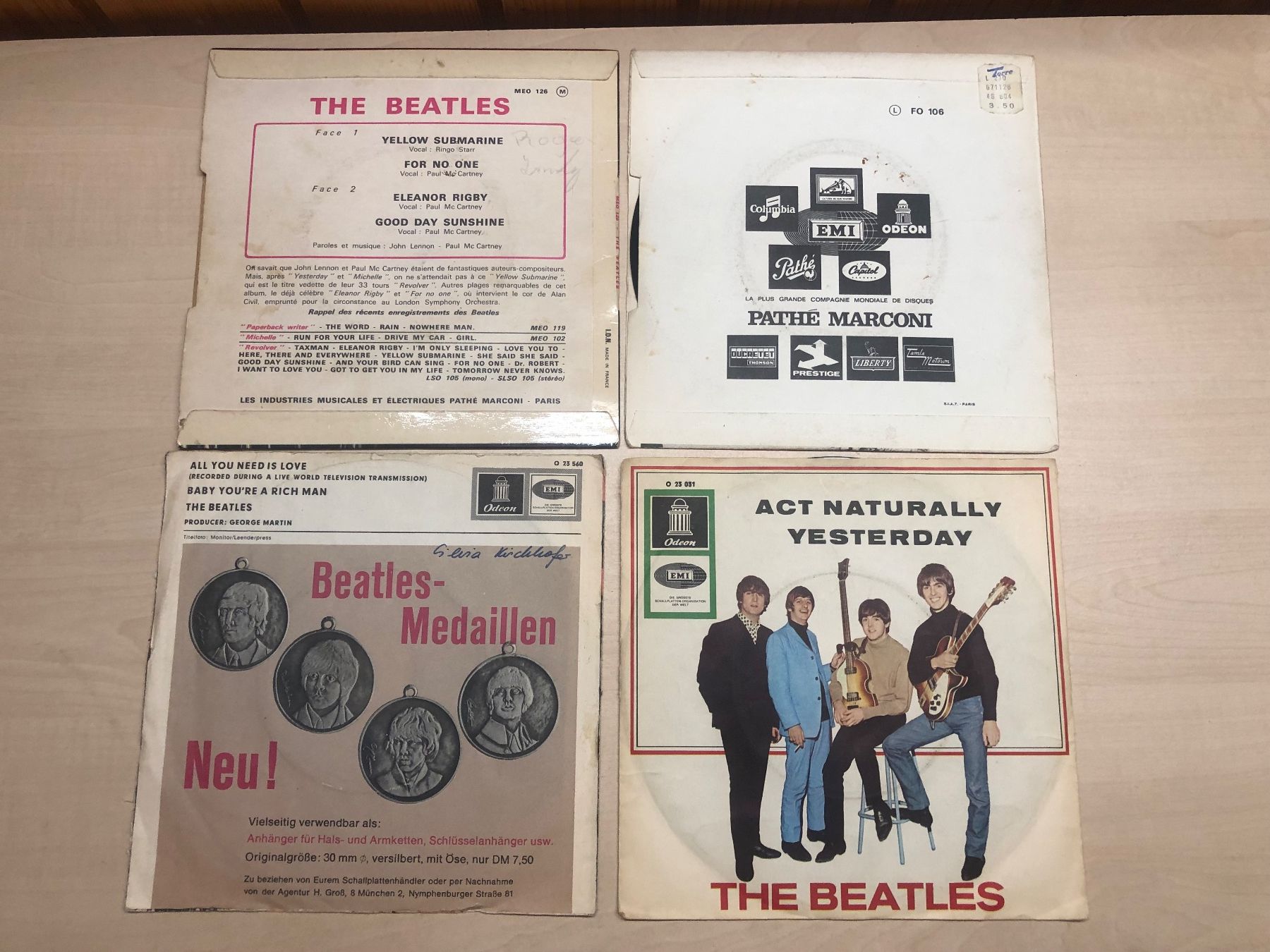 Dischi in vinile: 4 x Single THE BEATLES – Usato da Rümligen venduto da Sibill 1
