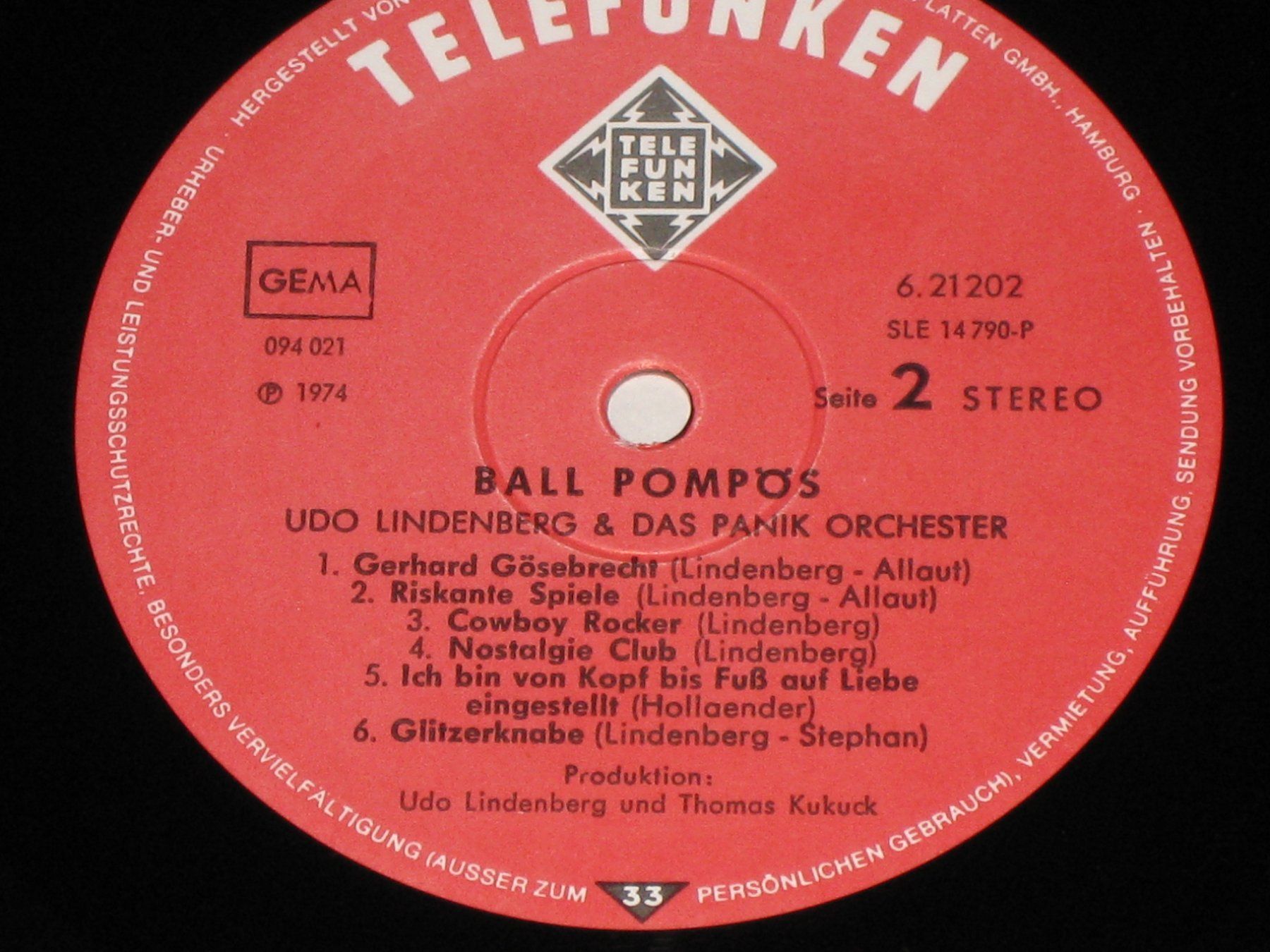 Vinyles: LP - UDO LINDENBERG - BALL POMPÖS – D'occasion à Steckborn par Quo7 3