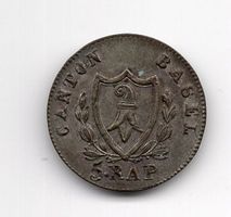 (2429) Basel, ½ Batz, 1826, top stgl