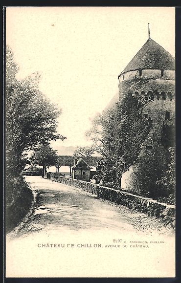 Cartes postales: Château de Chillon, Avenue du Château – D'occasion à Berlin par bartko-reher