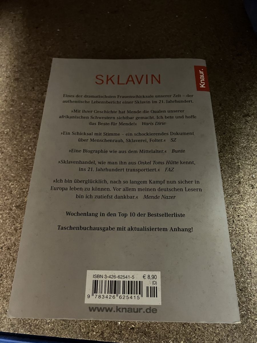 Libri: Taschenbuch "Sklavin" - Mende Nazer – Usato da Chur venduto da sana118 1