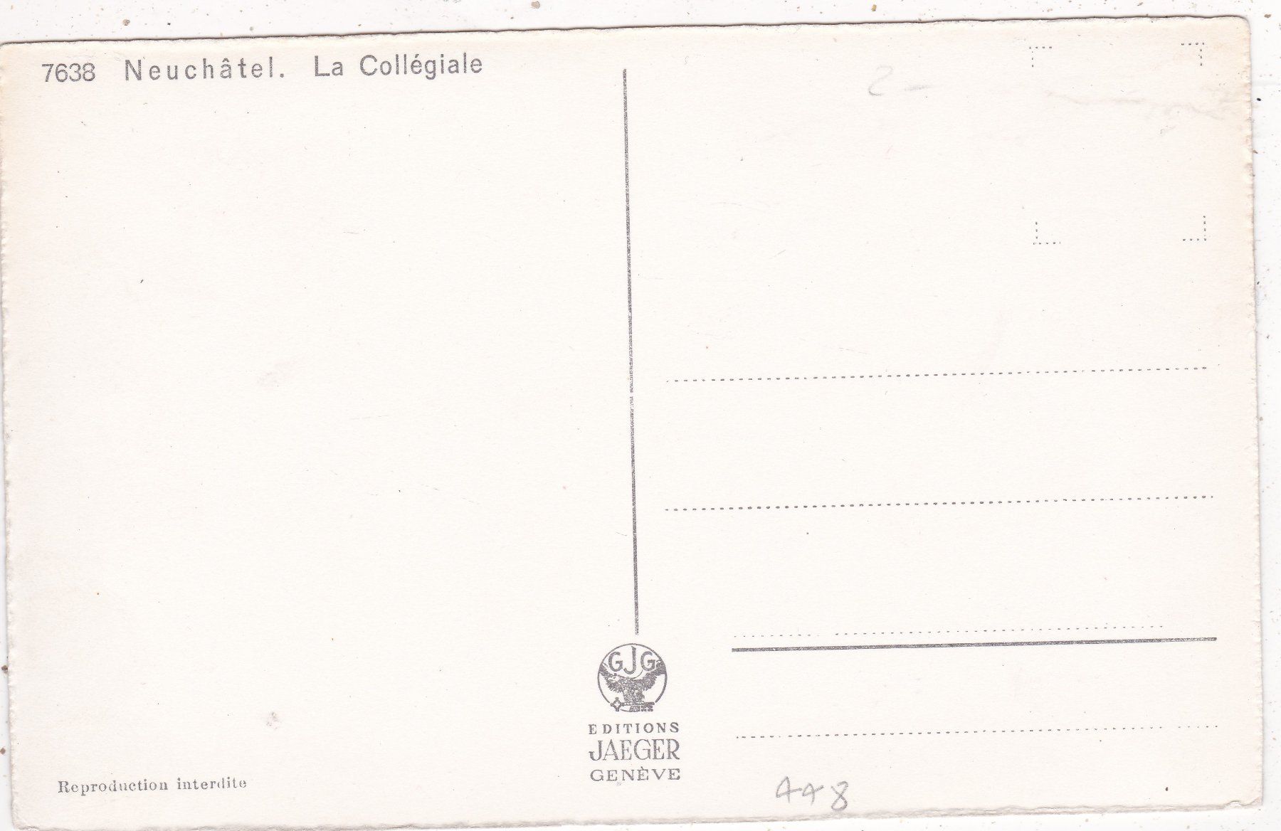 Ansichtskarten: Neuchâtel La Collégiale – Gebraucht aus Herisau von Lisegrat2008 1