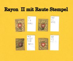 Rayon II Marken mit Raute Stempel Marken definiert +bestimmt