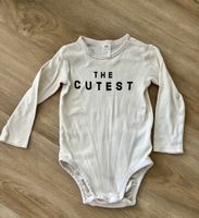 Babybody von H&M, beige, langärmlig, Größe 92 
