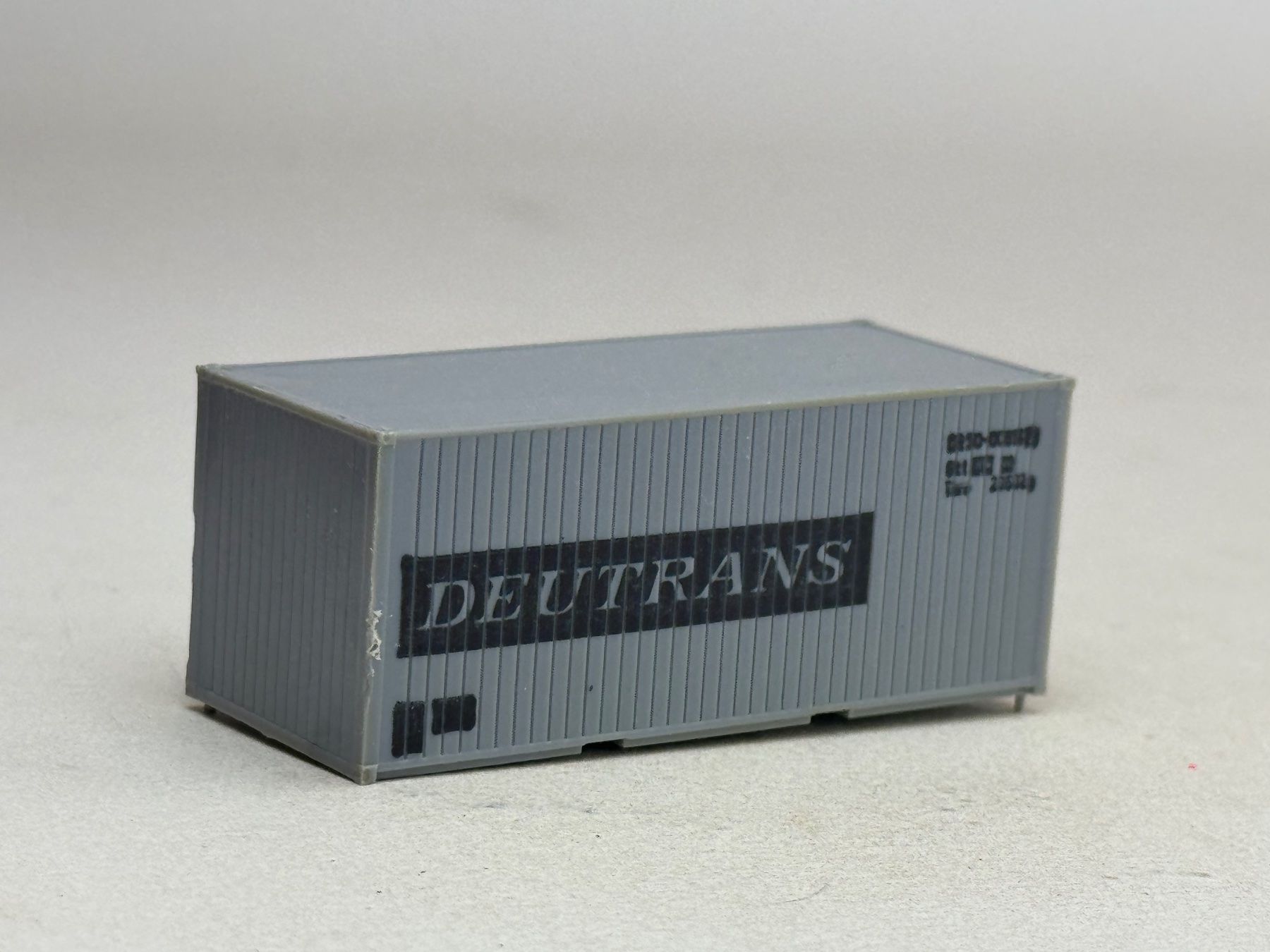 Modellini di ferrovie: EB- 20 Ft. Container Deutrans grau – Usato da Elm venduto da Wikmtz 1