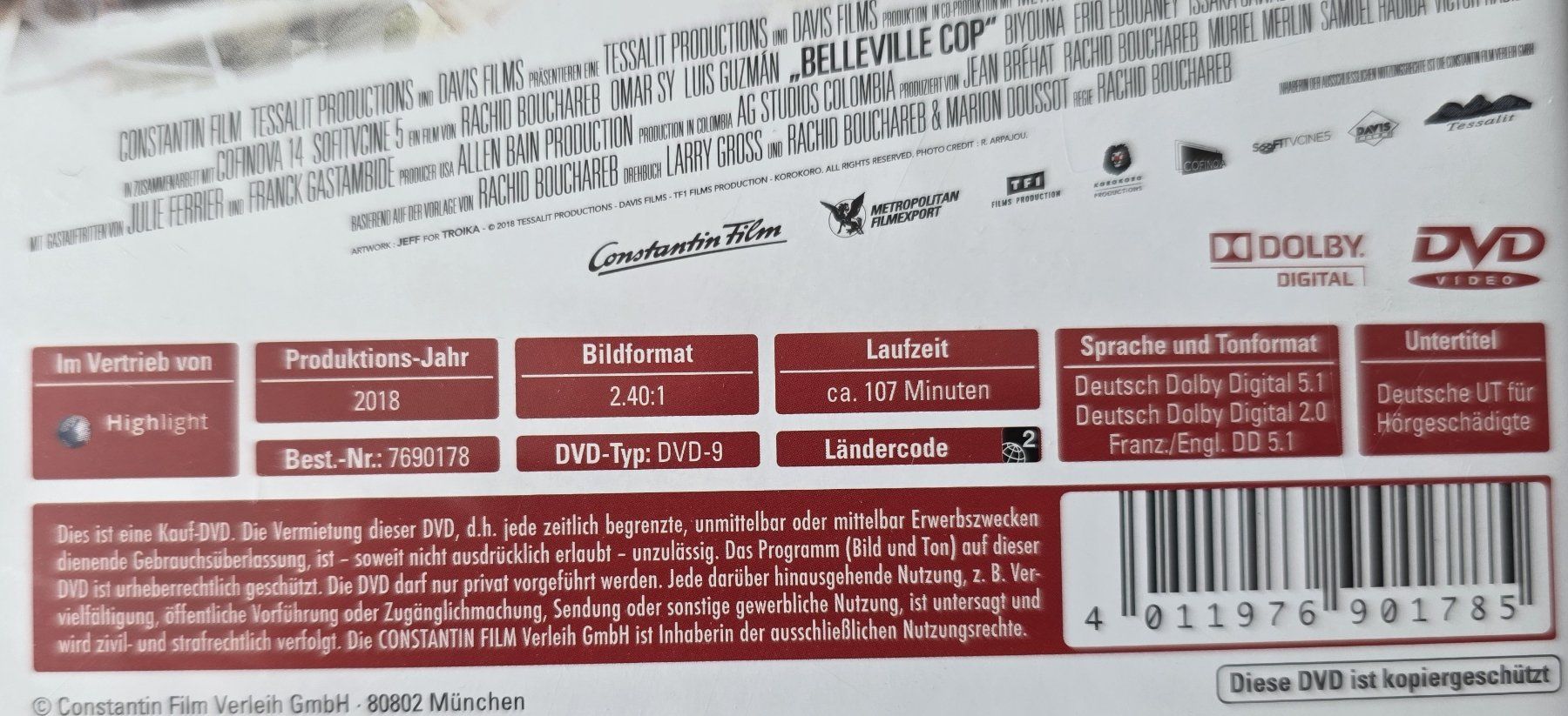 Alle DVDs: DVD Belleville Cop – Gebraucht aus Oetwil am See von fineli2 1
