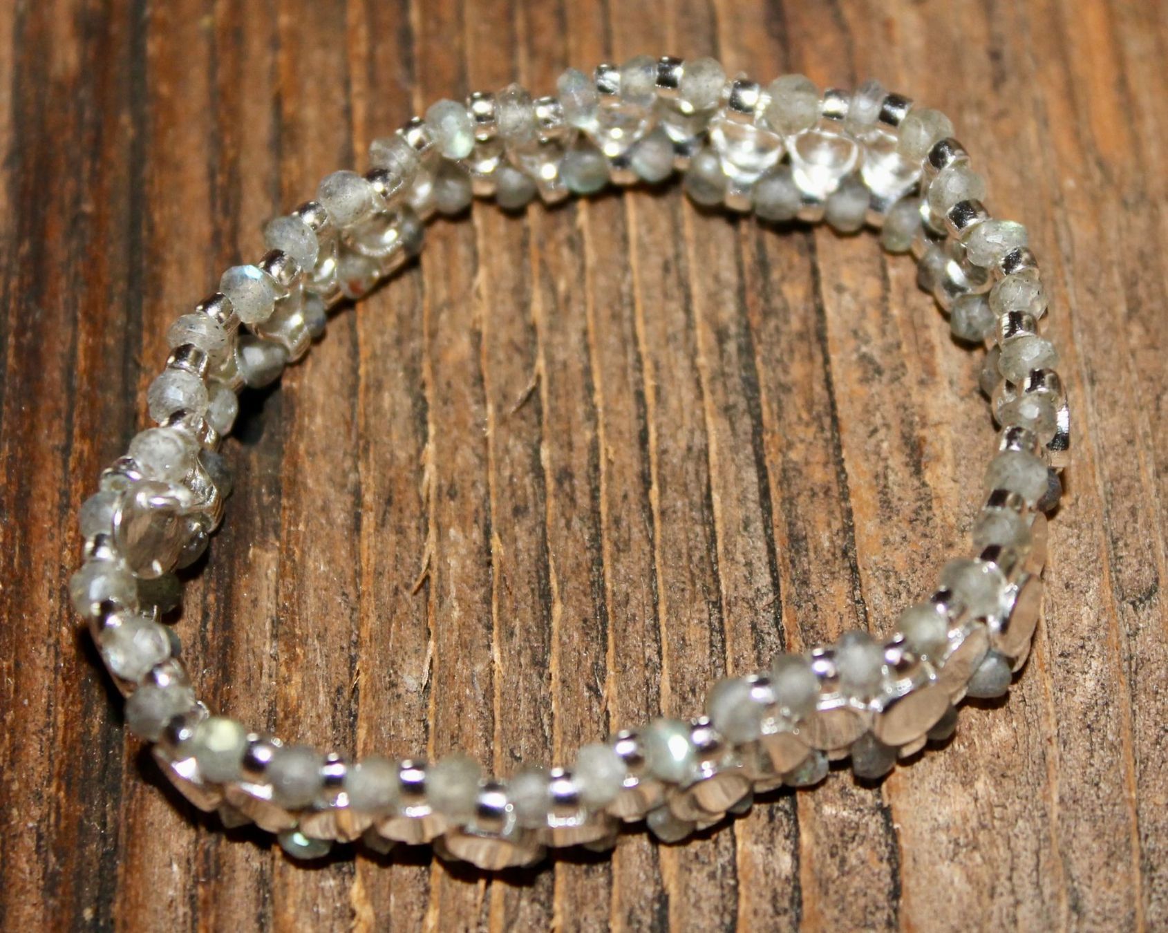 Bracciali & Braccialetti: Armkette, elastisch mit Labradorit – Nuovo (secondo la descrizione) da Kirchlindach venduto da hekilida
