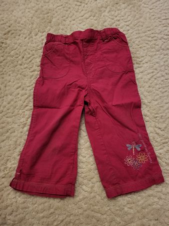 Rote Mädchen Hose mit Libelle Grösse 86, Top Zustand!