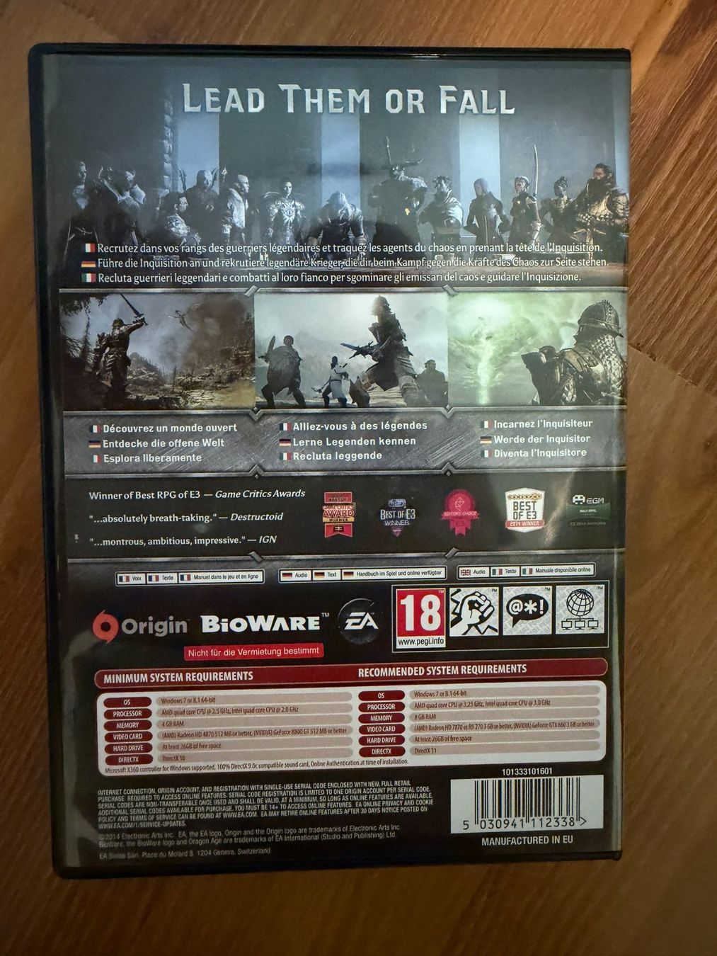 Giochi: Dragon Age Inquisition PC Spiel – Usato da Winterthur venduto da fingerweg1 1