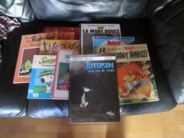 Lot BD Astérix Tintin Snoopy Jefferson La Mort Douce