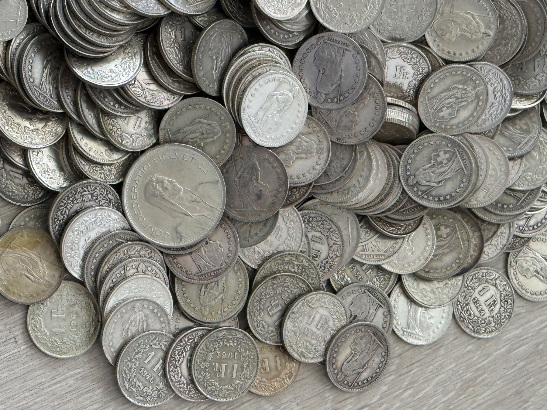 Alle Münzen: 10 kg Schweizer Silbergeld  ss - stgl – Gebraucht aus Wallisellen von SWISS_SILVER1 4