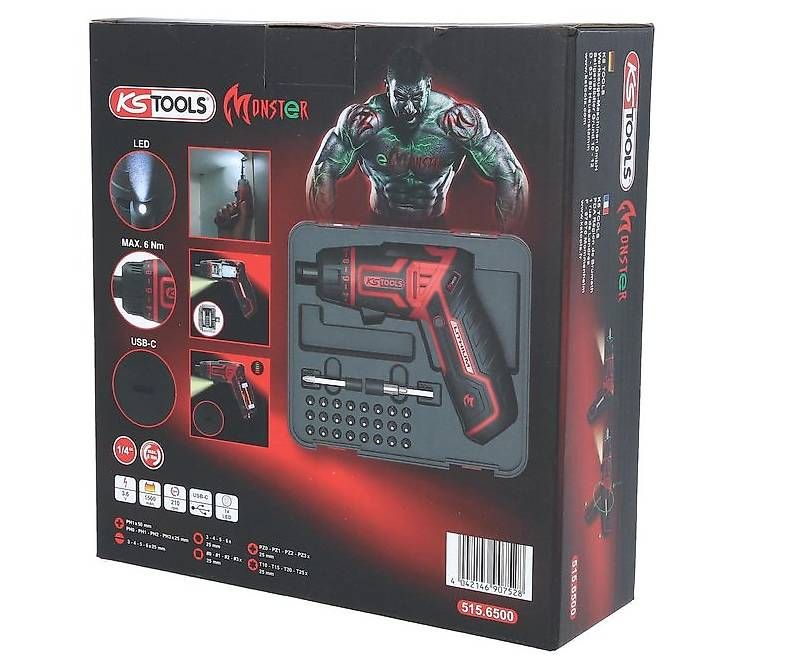 Bohrmaschinen: KS Tools eMONSTER 1/4 Akku-Bit-Schrauber-Satz 27-tlg – Neu und originalverpackt aus Buttisholz von rappirosen 1