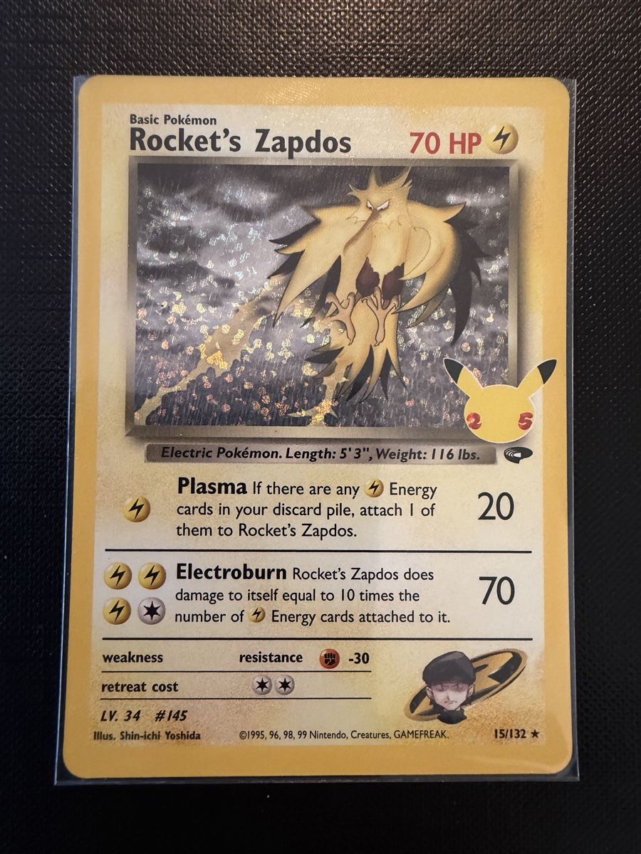 Pokémon Carte collezionabili: Rocket's Zapdos #15 CELEBRATION EN – Nuovo (secondo la descrizione) da Savigny venduto da Matgab94