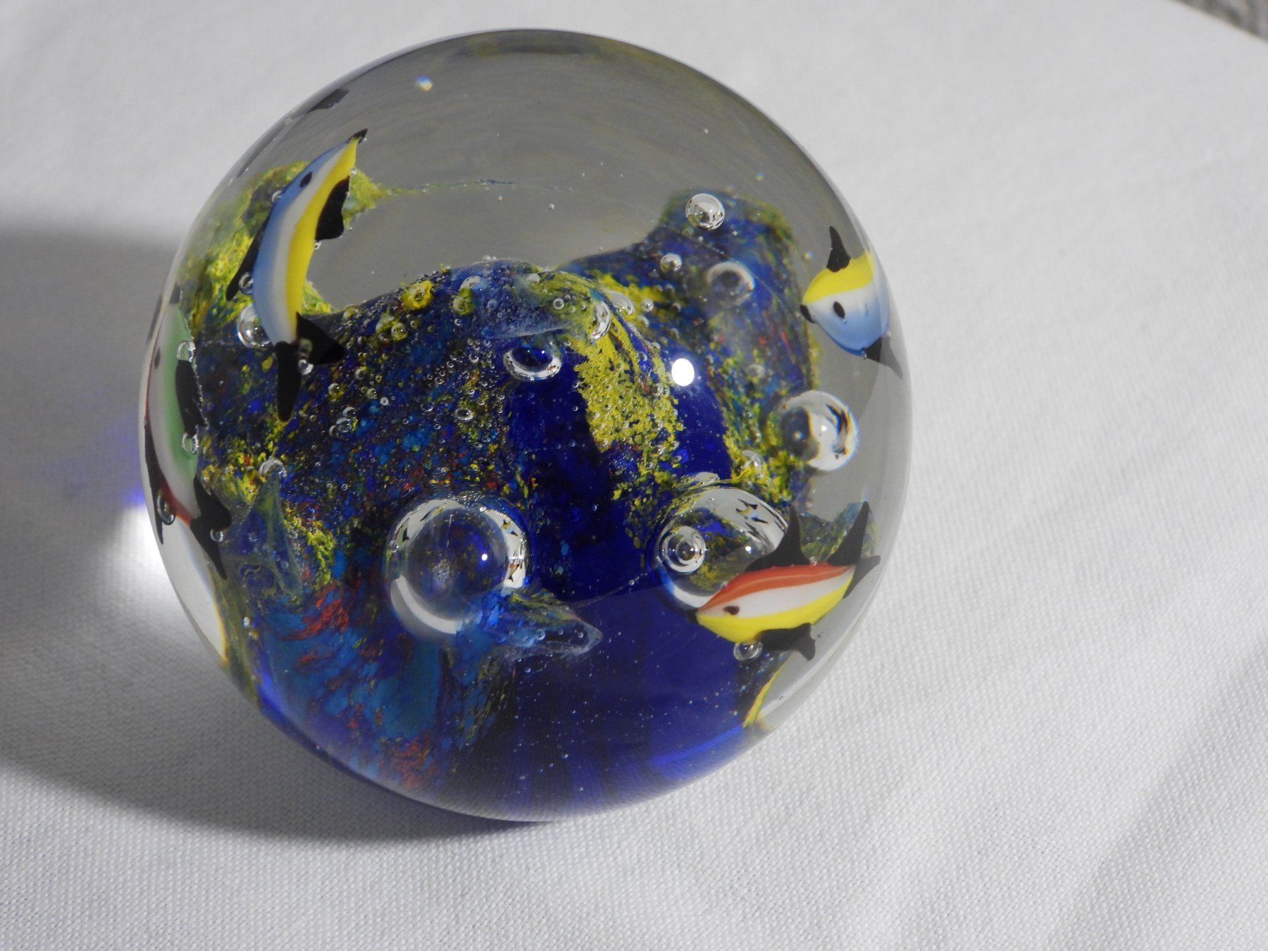 Bicchieri: Glaskugel mit Fischen, Briefbeschwerer, Vintage – Usato da Dübendorf venduto da alracfo 4