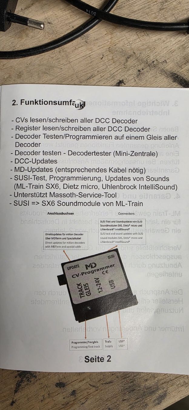 Trains électriques: ML-Train Digital Dekoder Programmer für Spur G - Top! – D'occasion à Breitenbach par gnieserli 1