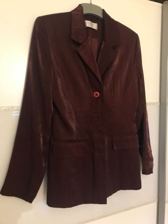 Damen Blazer Weinrot glänzend Gr. M