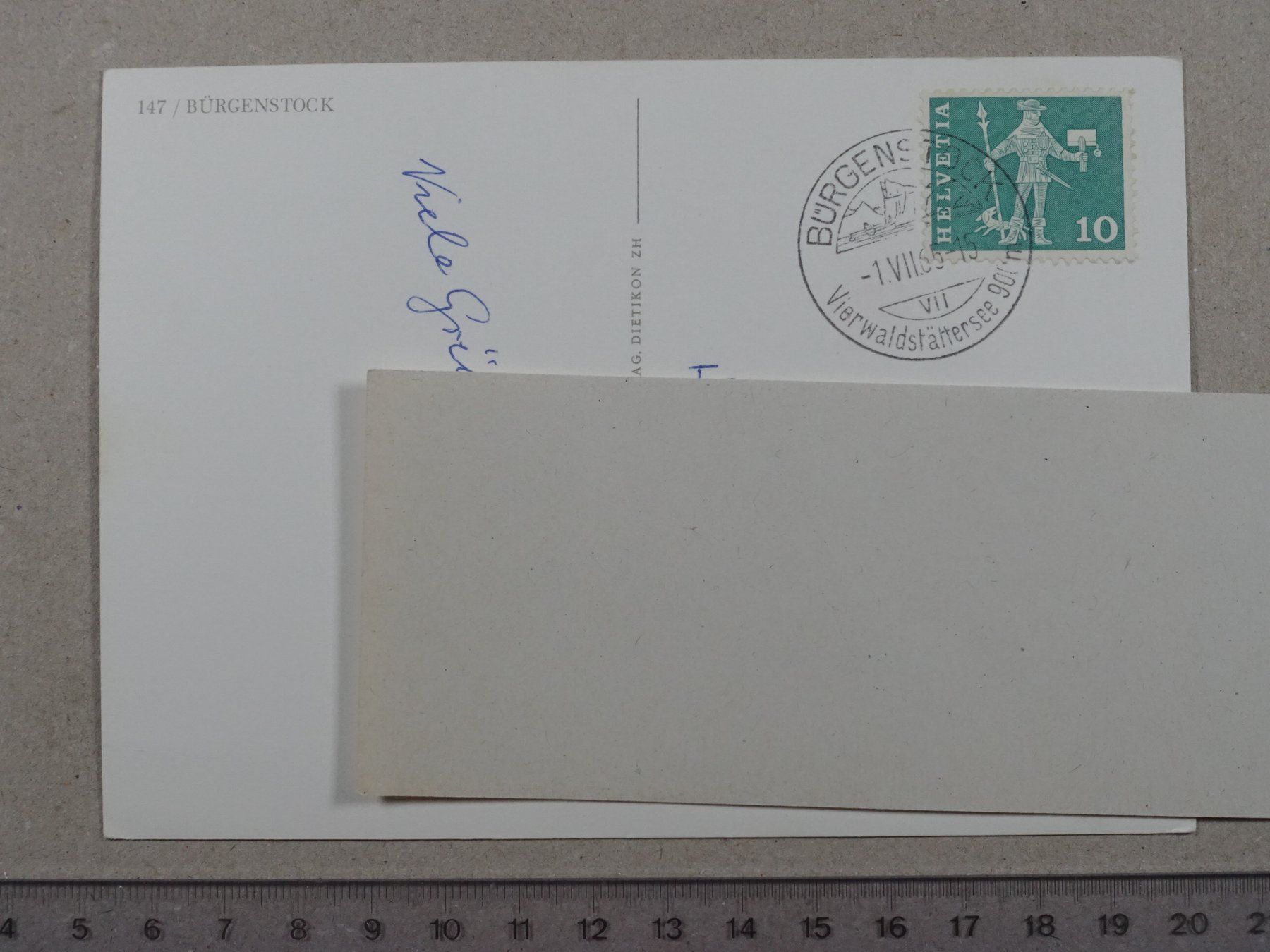 Ansichtskarten: Bürgenstock, 1965 – Gebraucht aus Lenzburg von fh1 1