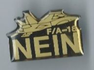 Placchette & Badge: F/A-18 "Nein" Pin – Usato da Zürich venduto da t24_de