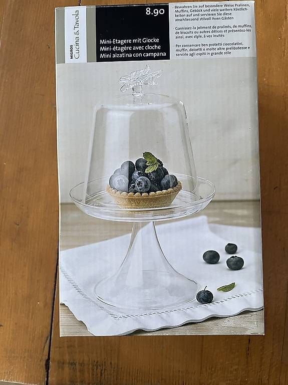 Migros Tutte le decorazioni: neue ovp mini Etagere mit Glocke – Nuovo e nell'imballaggio originale da Ibach venduto da murmeli1899