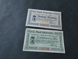 Dt. Reich, Eschweiler - Notgeldscheine