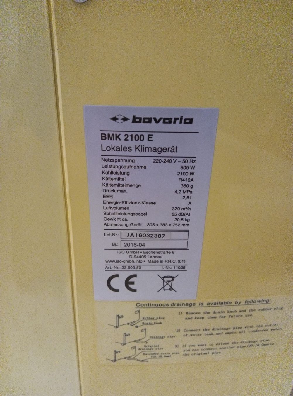 Condizionatori: Klimaanlage BMK2100 E – Usato da Bienne venduto da Daniel_Schader 3