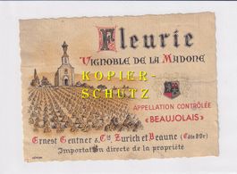 Etikette - Fleurie (Vignoble de la Madone) /bd