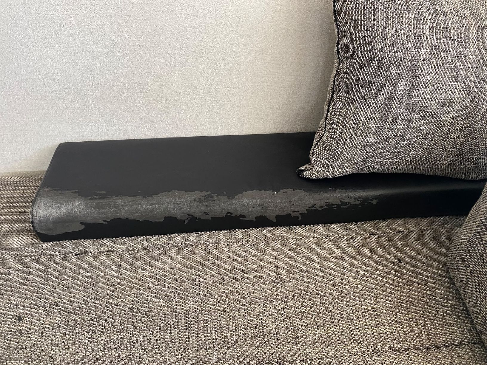 Divani: Ecksofa grau schwarz Stoff Kunstleder – Usato da Sursee venduto da mikers96 3