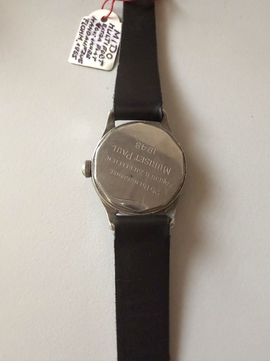 Orologi: Mido Multitort Extra Flat -Prasentationsgravur - Vintage – Usato da Lenzburg venduto da Raoul.und.Co 2