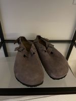 Birkenstock Boston Braun Wildleder Hausschuhe Gr. 41