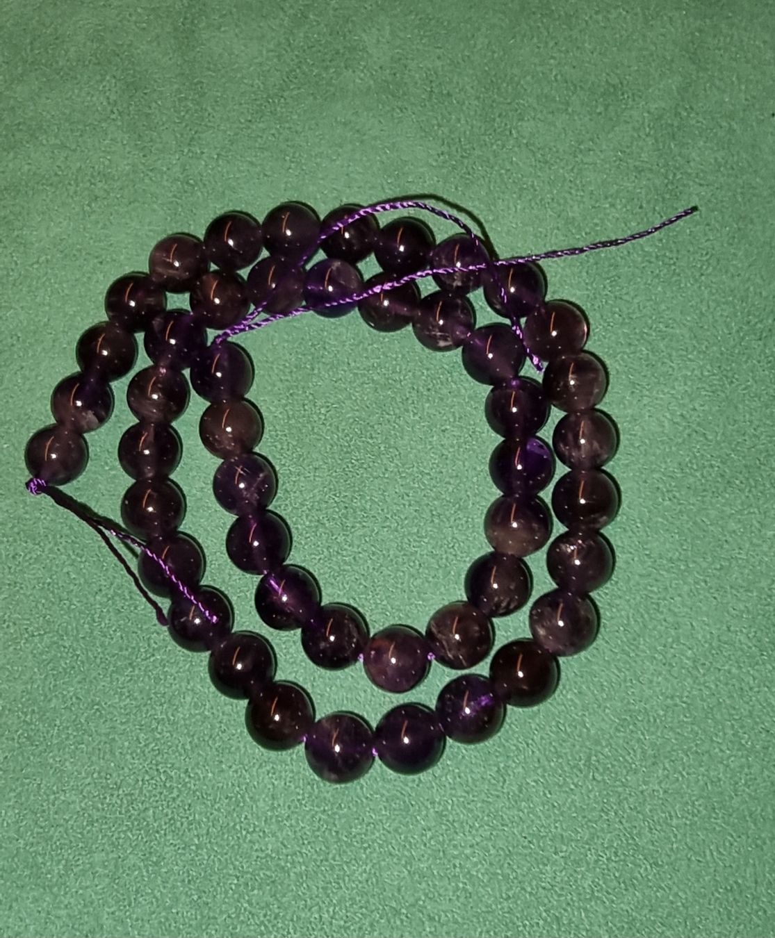 Perle (finte): Amethyst 8mm. Strang – Nuovo e nell'imballaggio originale da Menziken venduto da Mirager 3