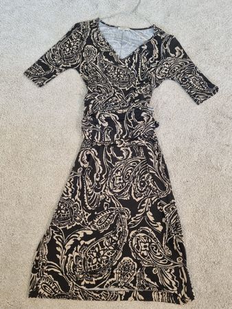 Etro Kleid mit Paisleymuster schwarz beige