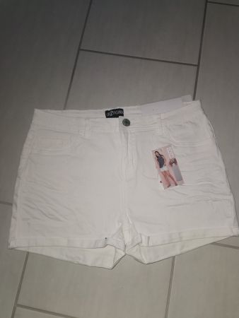 Weisse Jeansshorts, Gr. 38