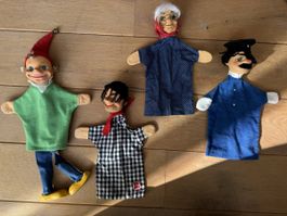 Rarität! Set aus 4 Jodeca Handspielpuppen