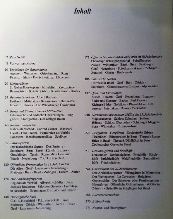 Historische Gärten der Schweiz / Buch 1980 ab Fr. 8 Kaufen auf Ricardo