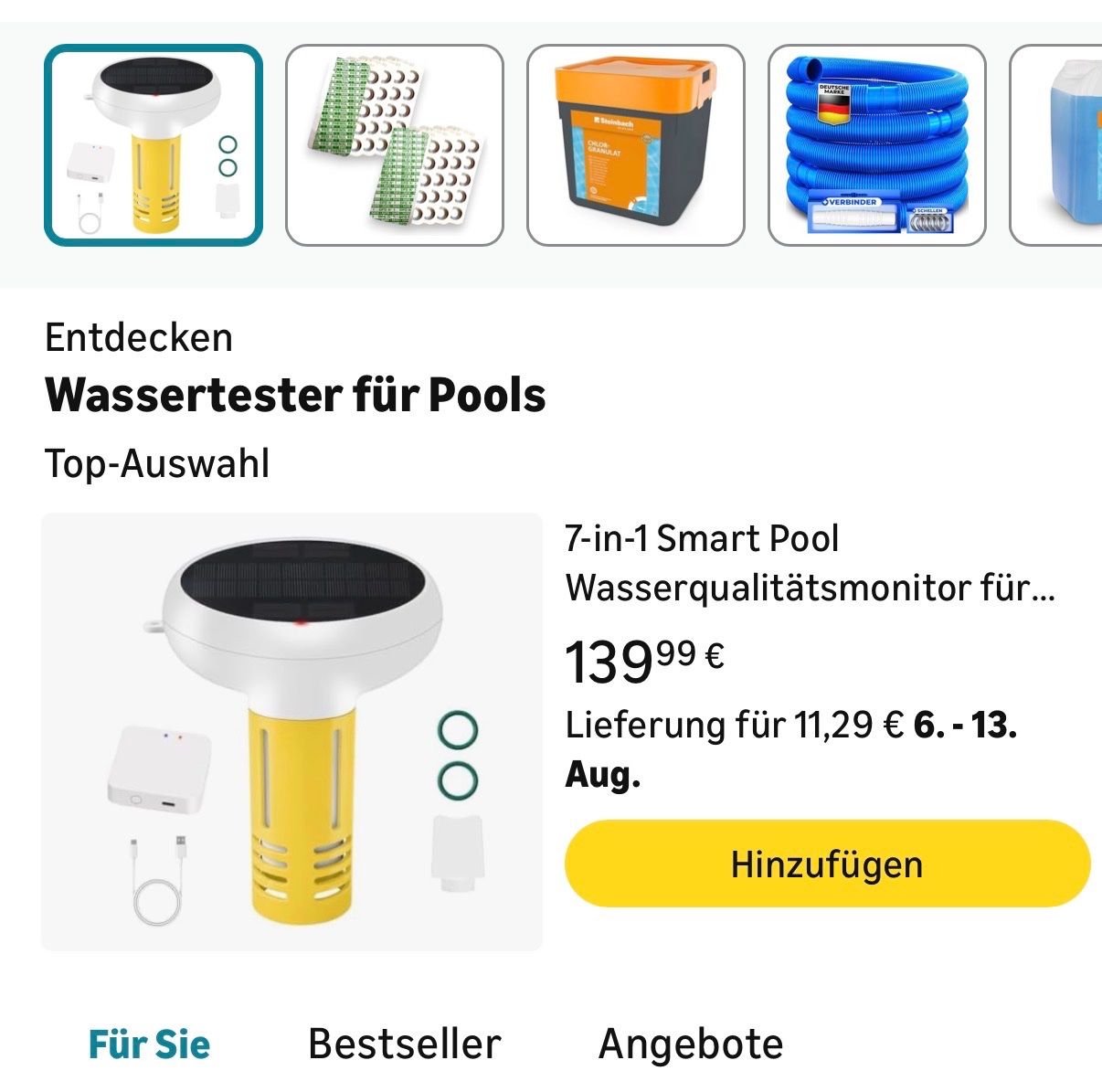 Misurare: Pool Wasserqualitätsmonitor Solar/Floating neu – Nuovo e nell'imballaggio originale da Zeiningen venduto da nic_2rmd 3