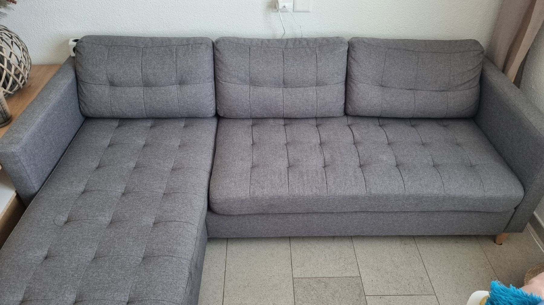 Divani: Ecksofa mit Stoffbezug in grau, gut erhalten – Usato da Wattenwil venduto da eic_2hsq 1