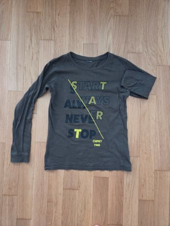 Langarmshirt mit Print Dunkelgrau Grösse 164 guter Zustand