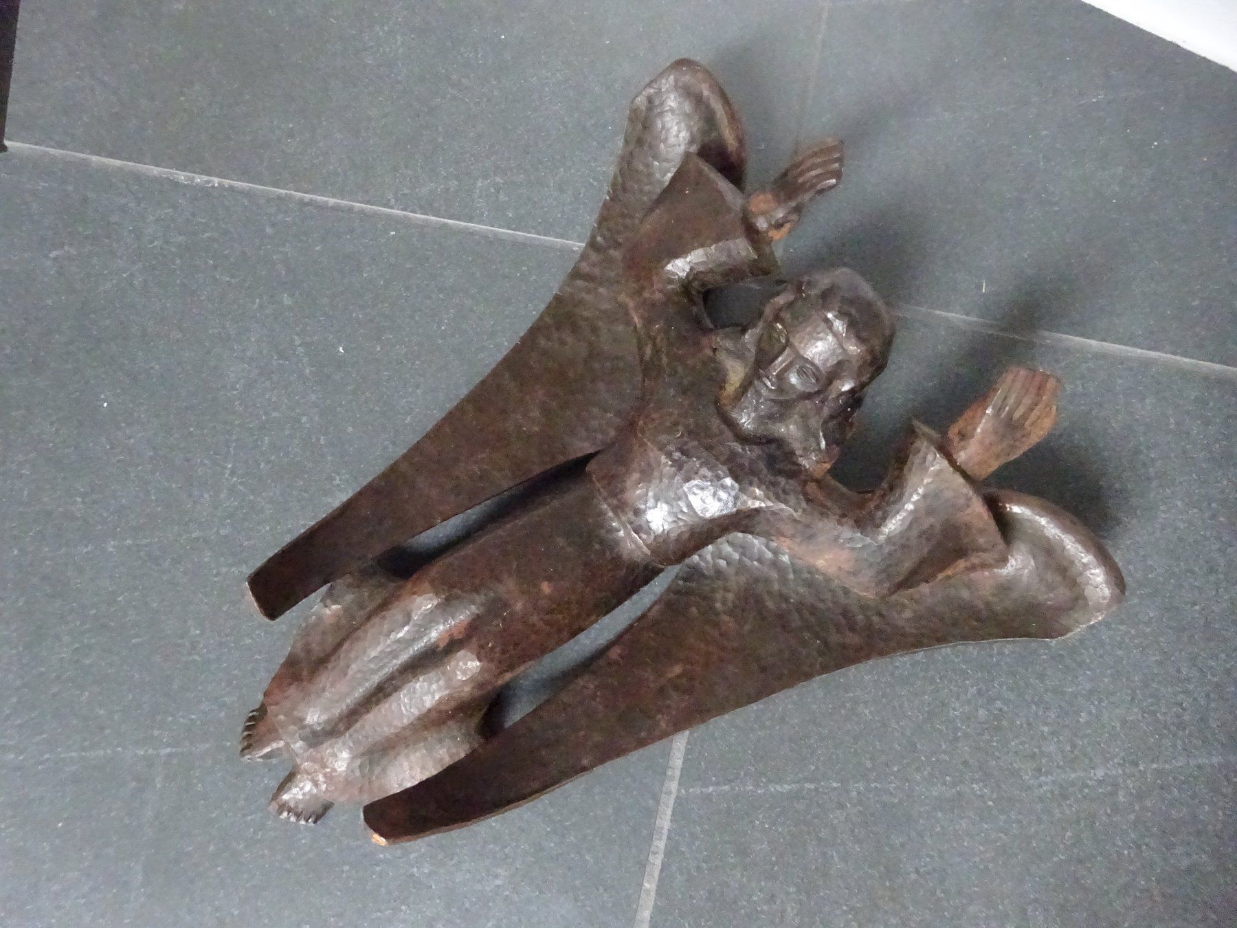 Sculture & Statue: Engel Eisen Krippe – Usato da Esslingen venduto da eintagammeer 6