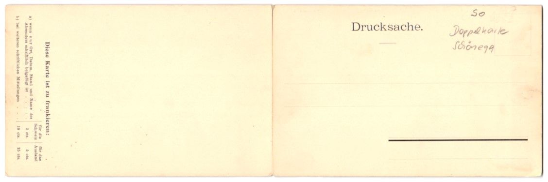 Cartoline postali: Klapp-AK Schönegg, Ortsansicht im Bergi – Usato da Berlin venduto da bartko-reher 1