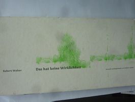 WALSER ROBERT. Das hat keine Wirklichkeit. Auswahl N.LOACKER