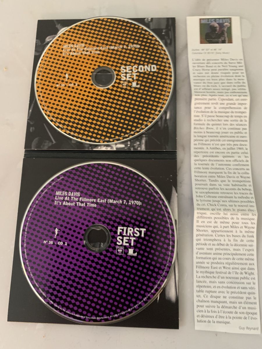 CD: Miles Davis/ Live Fillmore East(1970)2CDs – Usato da lausanne venduto da Ccheche 2