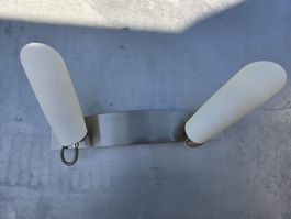 Deckenlampe Metall Weiss 2 Spots gut erhalten